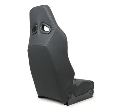 NRG Defender Water Resistant Steel Frame Susp. Seat - Silver w/Black Trim/Defender Logo/Side Bracket