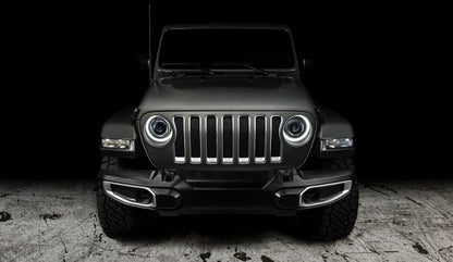 Oracle Oculus Bi-LED Projector Headlights for Jeep JL/Gladiator JT Satin Silver 5500K