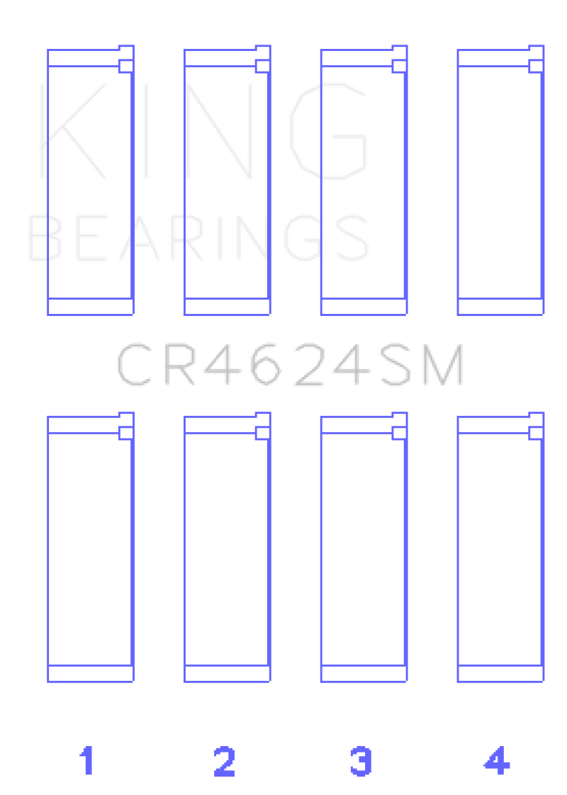 King Engine Bearings Hyundai G4KE / G4KC (Size +0.5) Rod Bearings (Set of 4)