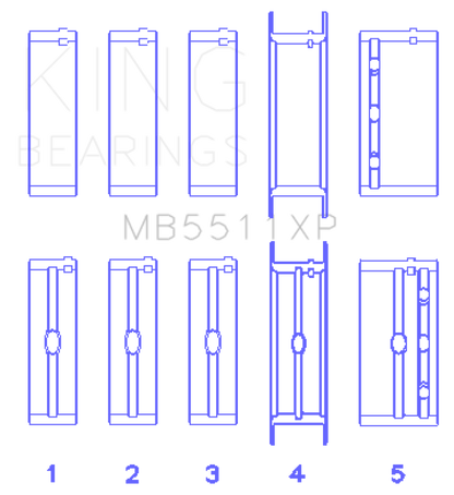 King Engine Bearings General Motors 326 / 350 / 389 / 400 3 Inch Main Bearing Set