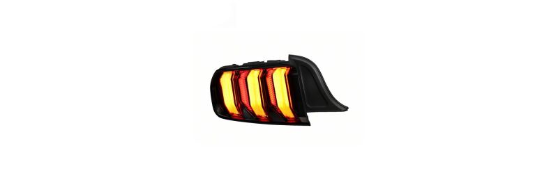 Raxiom 15-23 Ford Mustang Euro Style LED Tail Lights- Gloss Black Housing- Red Lens