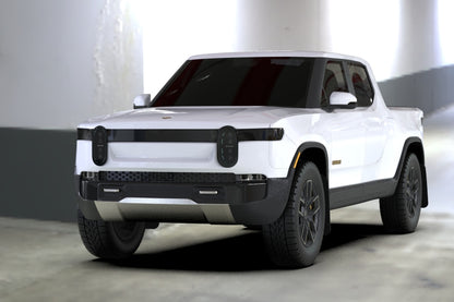 Rally Armor 22-25 Rivian R1T Black UR Mud Flap - Metallic Black Logo