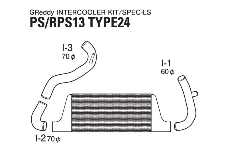 GReddy Nissan 180SX Trust Intercooler T-24F S13/PS13 Kit