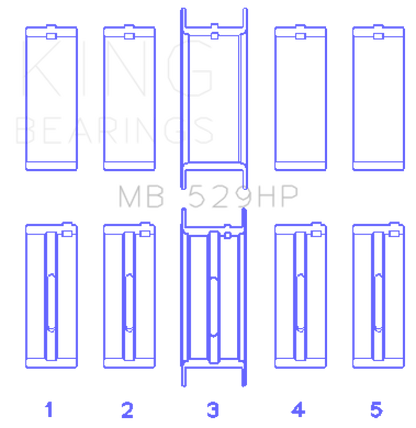 King Engine Bearings Performance Ford 302 Main Race Bearing Set