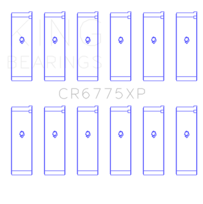 King Engine Bearings Nissan VQ35DE Performance Rod Bearing Set - Size STDX