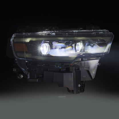 AlphaRex 25-26 Dodge Ram 1500 Luxx LED Proj Headlights -Alpha Black w/Activ Lit/Seq Signal/Switchbk