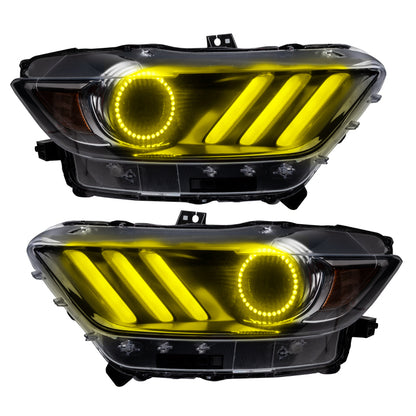 Oracle 15-17 Ford Mustang V6/GT/Shelby DRL  w/ Halo Kit - ColorSHIFT w/ BC1 Controller