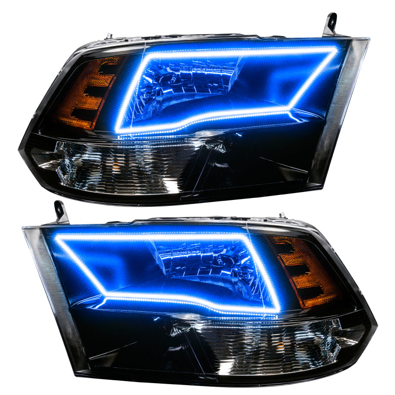 Oracle Lighting 09-18 RAM 1500 Sport Halo Headlights - Blk Housing w/RF Controller