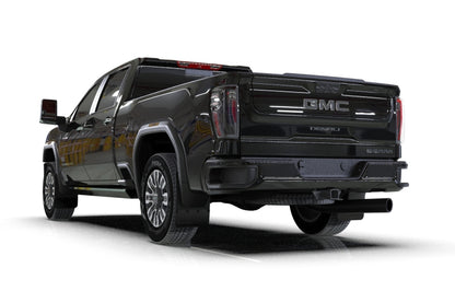 Rally Armor 20-26 GMC Sierra 2500/3500 HD Denali Black Mud Flap w/White Logo