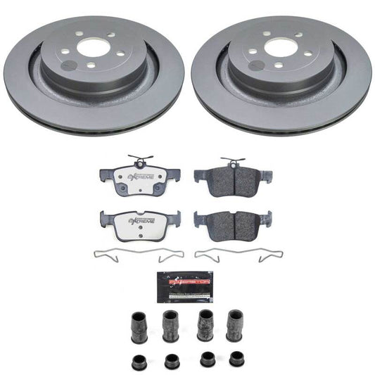 Power Stop 19-24 Ford Edge Rear Z36 Coated Truck & Tow Brake Kit