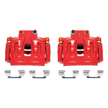 Power Stop 12-17 Chrysler 300 Front Red Calipers w/Brackets - Pair