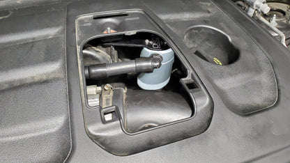 J&amp;L 16-25 Dodge Durango / Jeep Grand Cherokee 3.6L Oil Separator 3.0 Passenger Side - Clear Anod