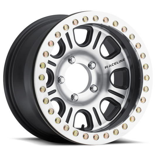 Raceline RT232 Monster BMF 17x8.5in / 5X5.5DBP BP/-19mm Offset /107.95mm Bore - Satin Blk Machined