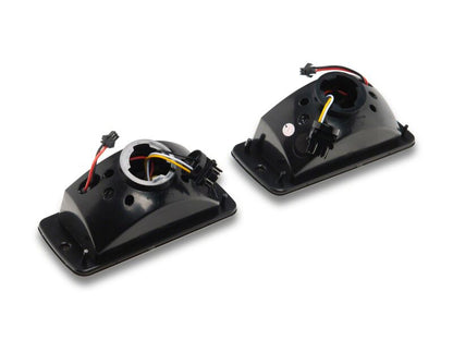 Raxiom 97-06 Jeep Wrangler TJ Axial Series LED Sequential Cornering Lights- Smoked