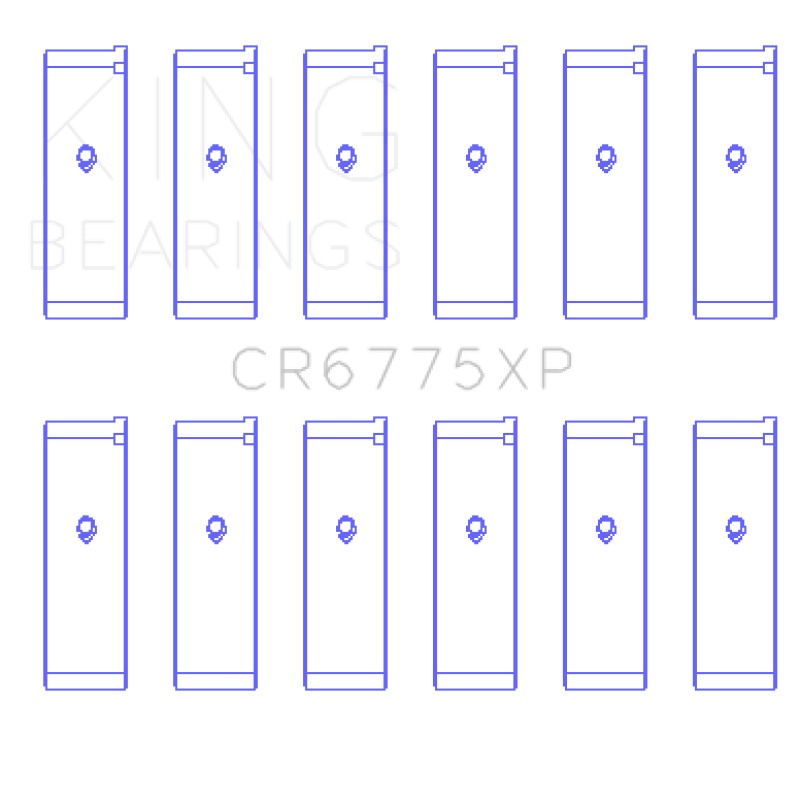 King Engine Bearings Nissan VQ35DE Performance Rod Bearing Set - Size STD