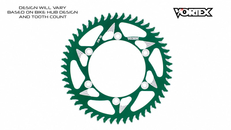 Vortex Racing 43 Tooth 520 Rear Sprocket - Green