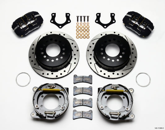 Wilwood Dynapro Low-Profile 11.00in P-Brake Kit Drilled Mopar/Dana 2.50in Off w/Snap Ring Bearing