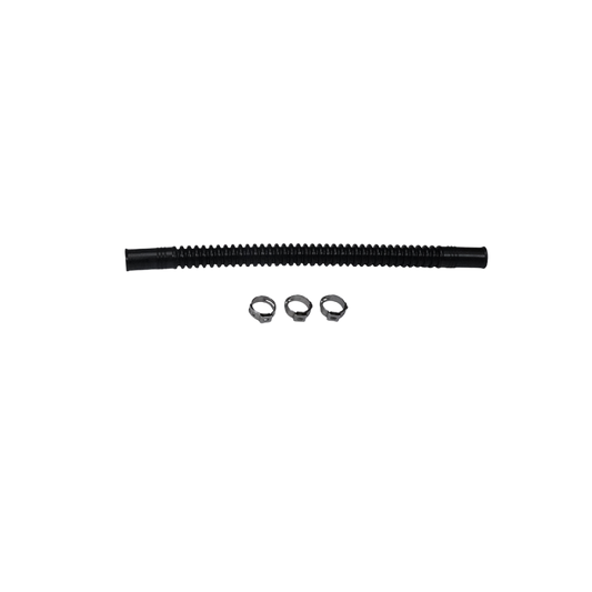 DeatschWerks Convoluted Tubing 200mm length x 10mm ID Side 1 x 10mm ID Side 2 - Black