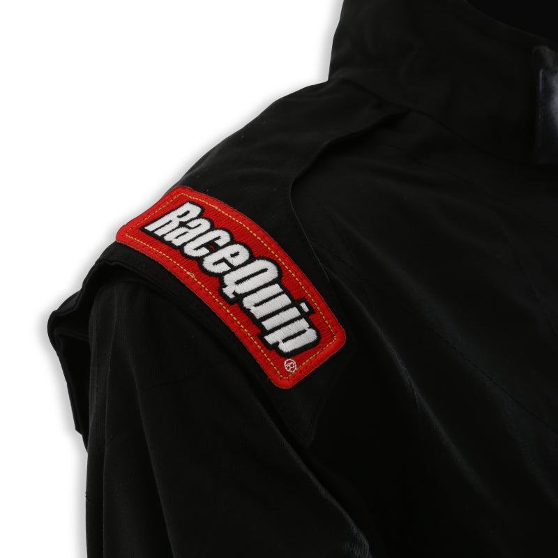 RaceQuip Black Chevron-1 Suit - SFI-1 XL
