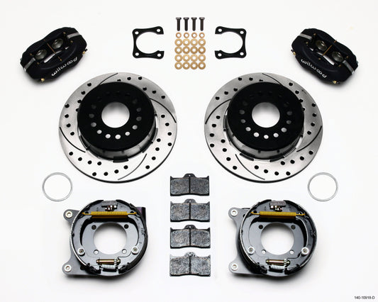 Wilwood Forged Dynalite P/S Park Brake Kit Drilled Chevy 12 Bolt-Spec 3.15in Bearing Staggered mt