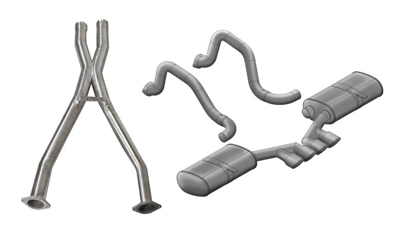Corsa 97-04 Chevrolet Corvette (C5) 2.5in Sport Cat-Back Exhaust - 3.5in Tigershark Tips