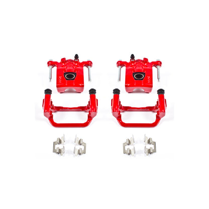 Power Stop 07-12 Nissan Altima Rear Red Calipers w/Brackets - Pair