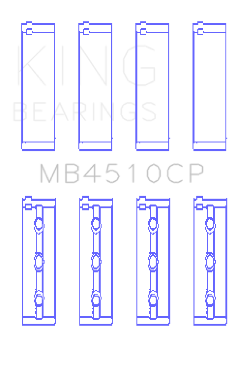King Engine Bearings Nissan VQ40DE 4L V6 (Size 0.25) Performance Main Bearing Set