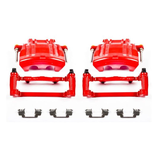 Power Stop 2012 Chrysler 300 Front Red Calipers w/Brackets - Pair