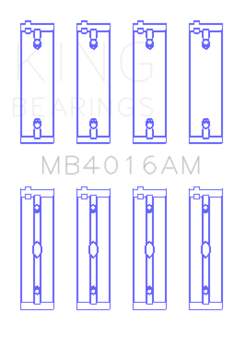 King Engine Bearings Mitsubishi 181CI 3.0L 6G72 V6 Main Bearing Set - Size STD