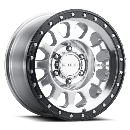 Method MR315 17x8.5 0mm Offset 6x5.5 106.25mm CB Polished Wheel - Gloss Black Lip