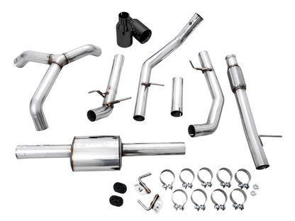 AWE Tuning 4th Gen GM 1500 5.3L 0FG Cat-Back Split Rear Exit (Flat Bumper) - Dual Diamond Tips