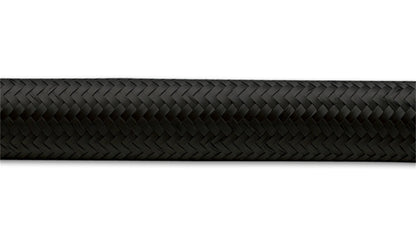 Vibrant -12 AN Black Nylon Braided Flex Hose .68in ID (50 foot roll)
