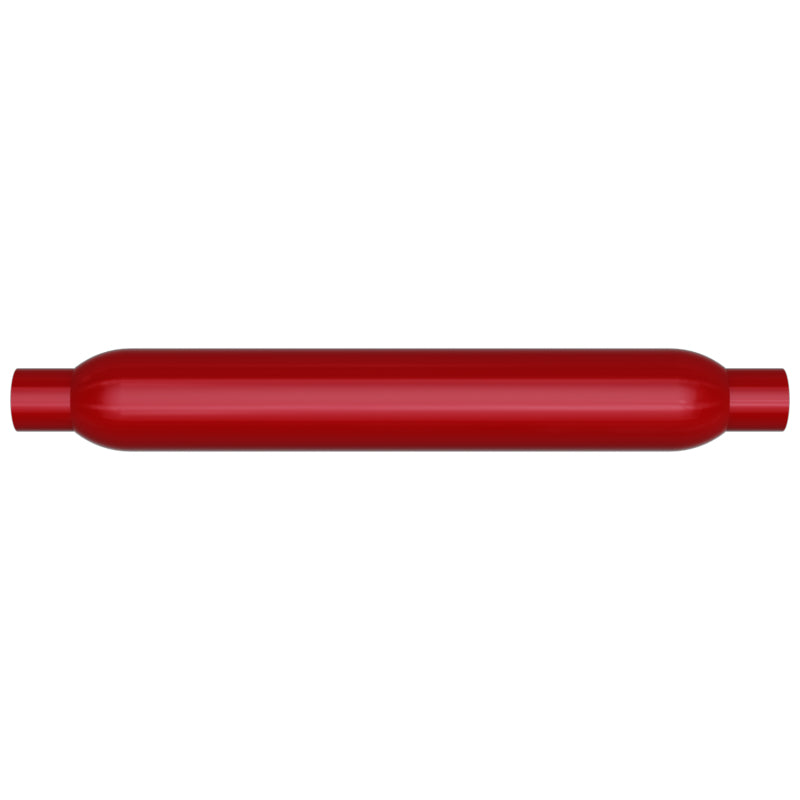 MagnaFlow Muffler Red Pack Series Glasspack 3in Rd 18in Body Length 2in/2in Inlet/Outlet