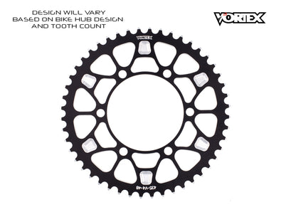 Vortex Racing V4 47 Tooth 525 Rear Sprocket - Black