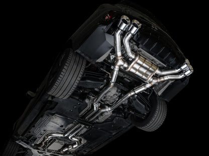 AWE Tuning 2021+ Cadillac CT4-V Blackwing SwitchPath Exhaust - Chrome Silver Tips