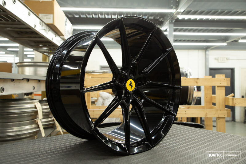 Vossen x Novitec NF9 22x12in - 5x114.3 BP - ET32 - Gloss Black Ferrari Roma Rear Wheel