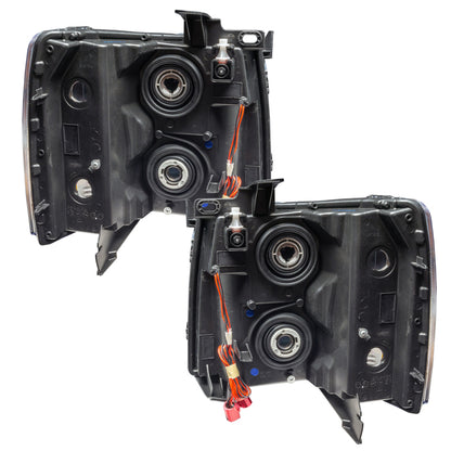 Oracle Lighting 07-13 Chevrolet Silverado Assembled Halo Headlights Round Style -Red