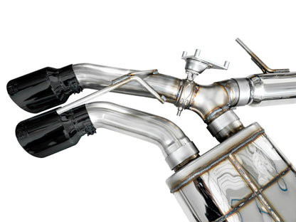 AWE Tuning 2021+ Cadillac CT4-V Blackwing SwitchPath Exhaust - Diamond Black Tips