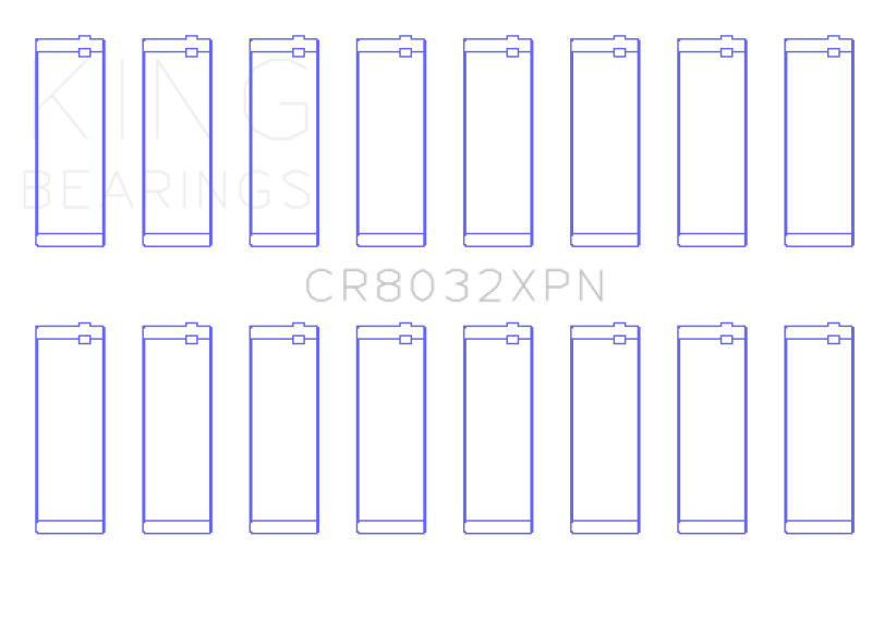 King Engine Bearings Chrysler 345/ 370 16V (Size 0.05) pMaxBlack Coated Connecting Rod Bearing Set