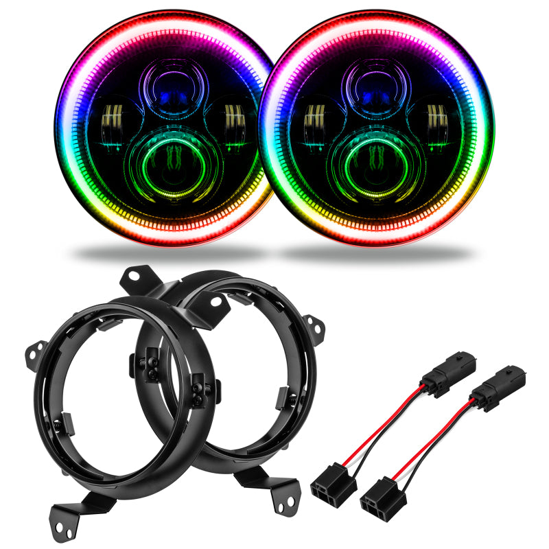 Oracle Jeep Wrangler JL/JT 7in. High Powered LED Headlights (Pair) - w/o Controller