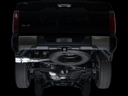 AWE Tuning 0FG Exhaust for 3rd Gen Toyota Tundra - Dual Chrome Silver Tips