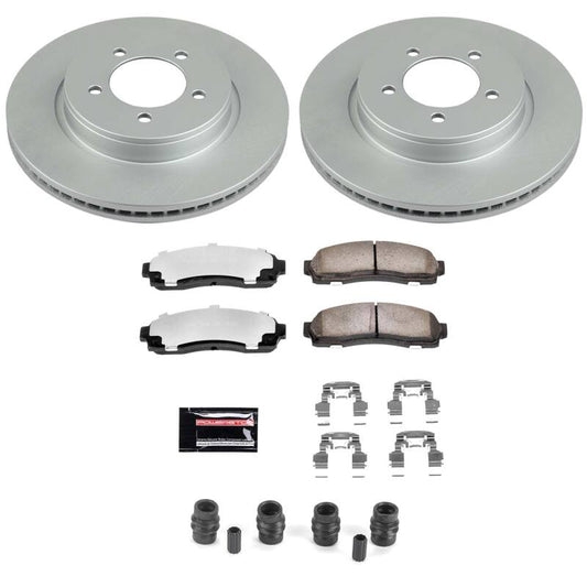 Power Stop 02-05 Ford Explorer Front Z36 Coated Truck & Tow Brake Kit