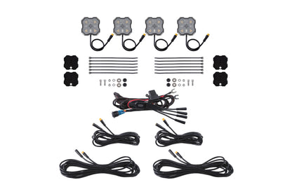 Diode Dynamics Rock Light - Amber/White - M8 Magnet 4-Pack