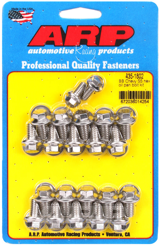 ARP BB Chevy SS Hex Oil Pan Bolt Kit