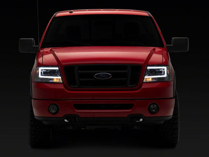 Raxiom 04-08 Ford F-150 Axial Series Projector Headlights- Chrome Housing- Clear Lens
