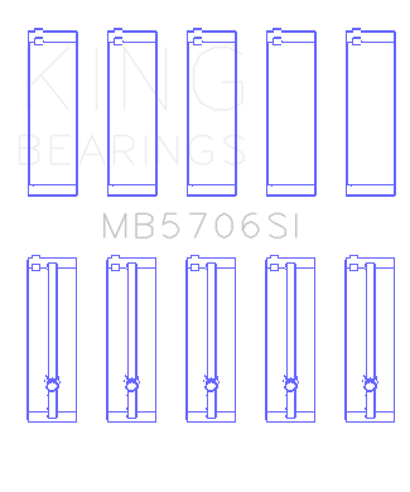 King Engine Bearings Hyundai i30 G4FC (Size +0.25mm) Main Bearing Set