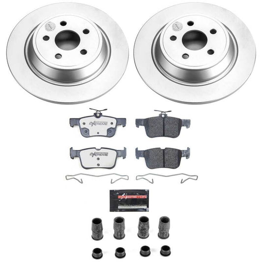 Power Stop 15-21 Ford Edge Rear Z36 Coated Truck & Tow Brake Kit