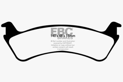 EBC 00-02 Ford Explorer Sport 4.0 2WD (Phenolic Pistons) Yellowstuff Rear Brake Pads