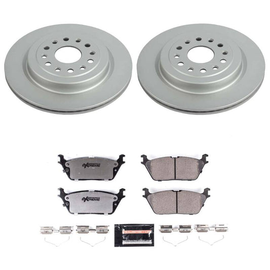 Power Stop 19-25 Ram 1500 Rear Z36 Coated Truck & Tow Brake Kit