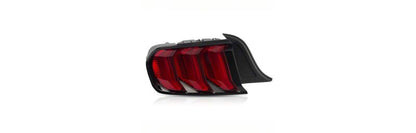Raxiom 15-23 Ford Mustang Euro Style LED Tail Lights- Gloss Black Housing- Red Lens